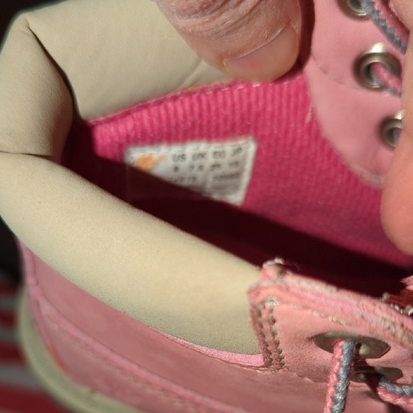 🩷 Timberland Kids Pink Boots | Toddler 8 - Picture 8 of 15